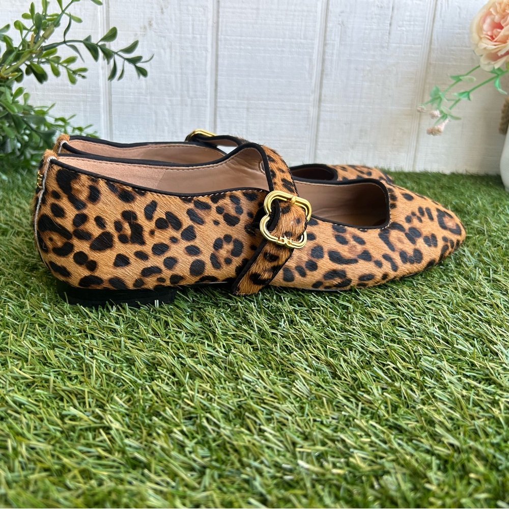 Sam Edelman Leopard Print Mary Jane Flats - Brown & Black - Picture 10 of 16
